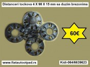 Distanceri tockova 4 X 98 X 15 mm sa duzim brezonima