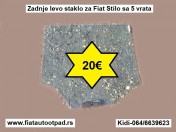 Zadnje levo staklo za Fiat Stilo sa 5 vrata